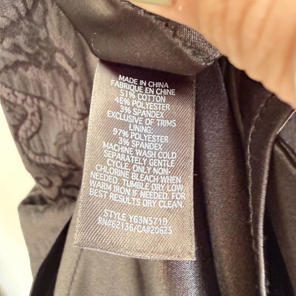 Vintage 90s Guess Jeans Dragon Jacquard Corset Satin & Velvet Dress in Black XS - Picture 14 of 14